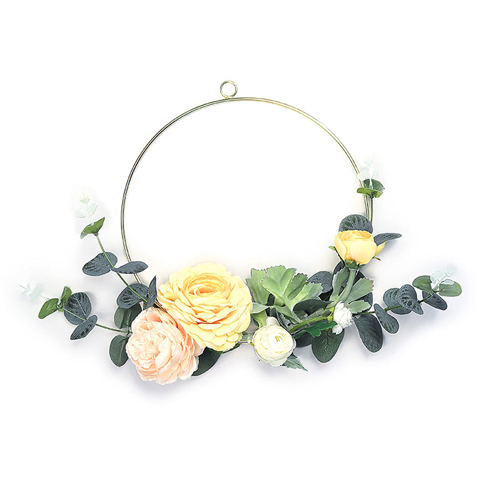 ZRSWV, 3 anelli a cerchio in metallo con motivo floreale da 40 cm, in argento macramè, per acchiappasogni fai da te, per realizzare ghirlande di Natale, decorazione da parete