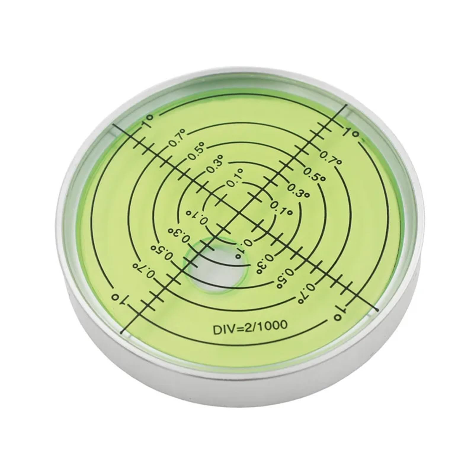 Burbuja de nivel Circular grande y redonda con carcasa blanca magnética, líquido verde, diámetro 60mm, altura 10mm(No Magnetic)
