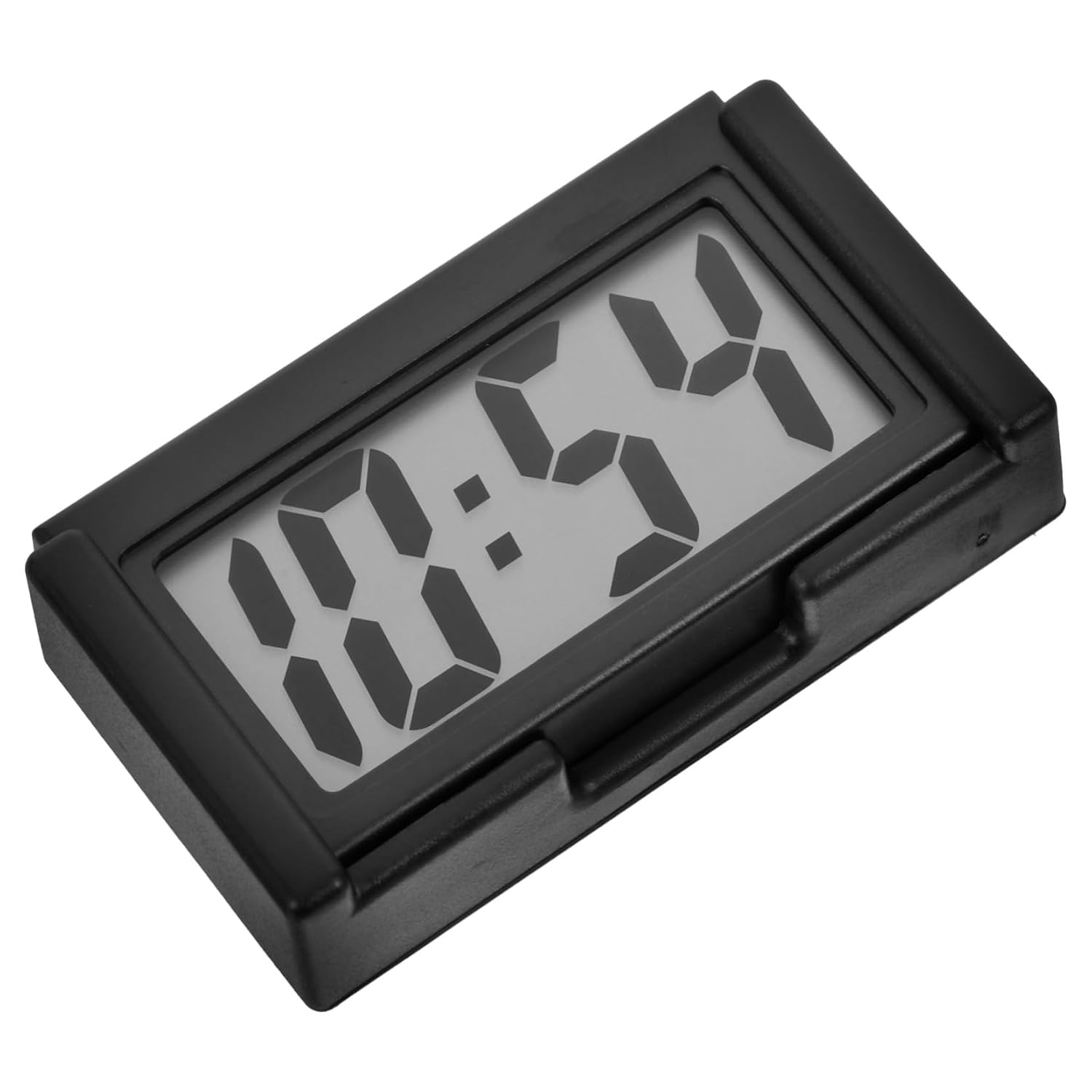 Car Dashboard Digital Clock Mini Auto Clock Compact Portable Plastic Interior Decor for Car and Home Use with Clear LCD Display