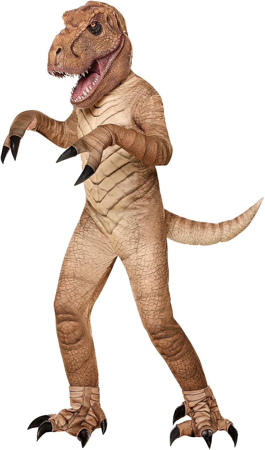 Spirit Halloween Jurassic Park Kids T-Rex Jumpsuit Costume, Officially Licensed, Dinosaur Outfit for Kids