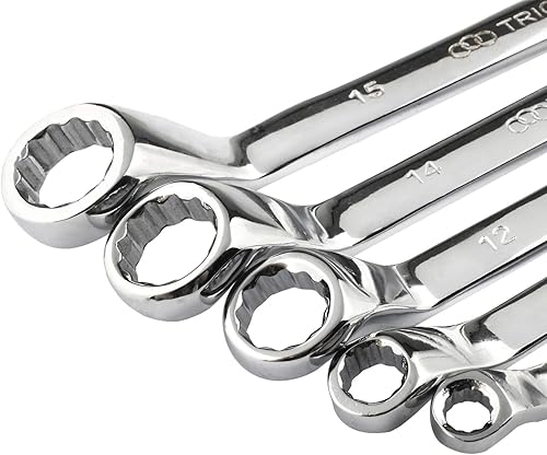 Miniatura 5 de Larcele Llave de trinquete de caja doble, combinación de llave de trinquete de 45 grados, 1 unidad STBS-02 (0.51-0.59 pulgadas0.512-0.591 in)