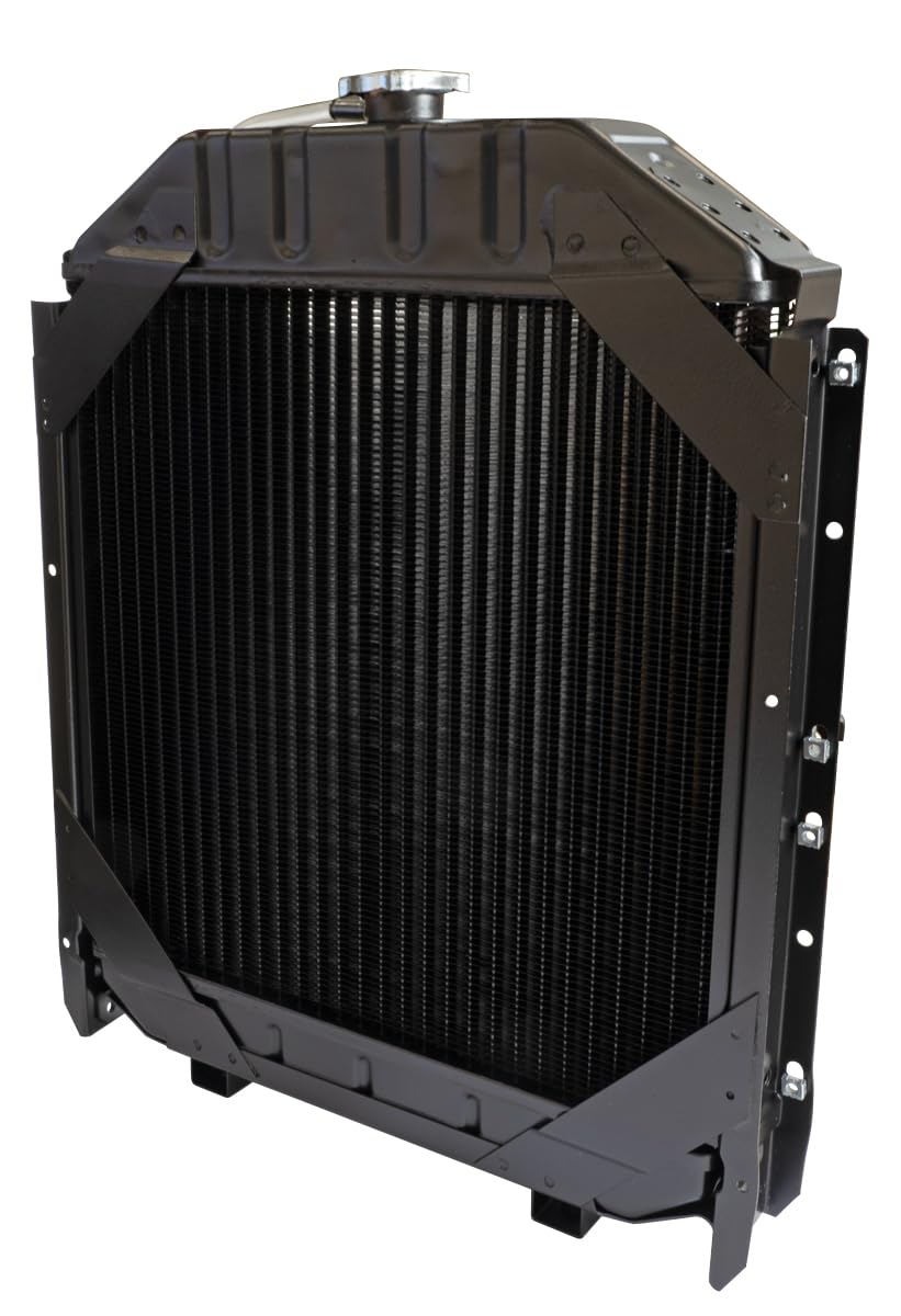 Ama Radiatore per Trattore Adattabile Fiat 4973345 – Rame di Alta Qualità, Sistema di Raffreddamento a 4 Elementi da 59 mm
