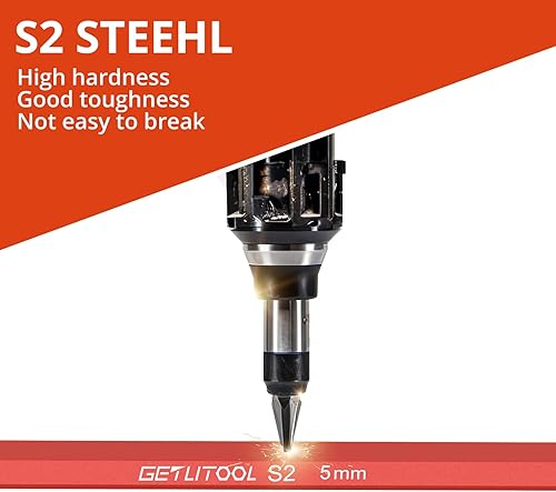 Miniatura 3 de GETLITOOL Allen - Juego de llaves con puntas Torx (T8-T50 y 0.06-0.39 pulgadas), 9 llaves hexagonales de acero S2 con adaptador para bicicleta,