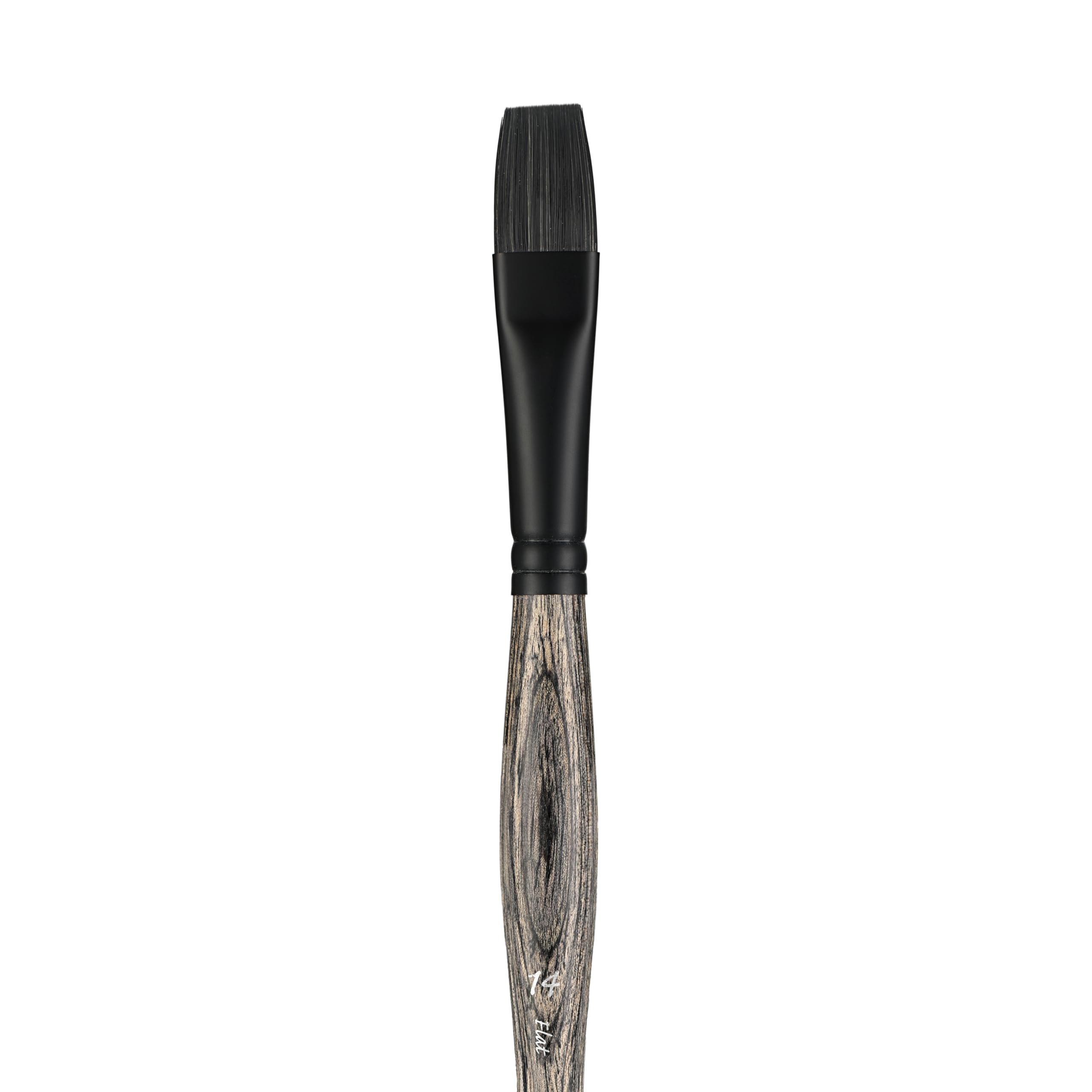 Pan Art Synthetic Fibre Flat No. 14, Detail & Wash Brush for Oil Paints - Image 2