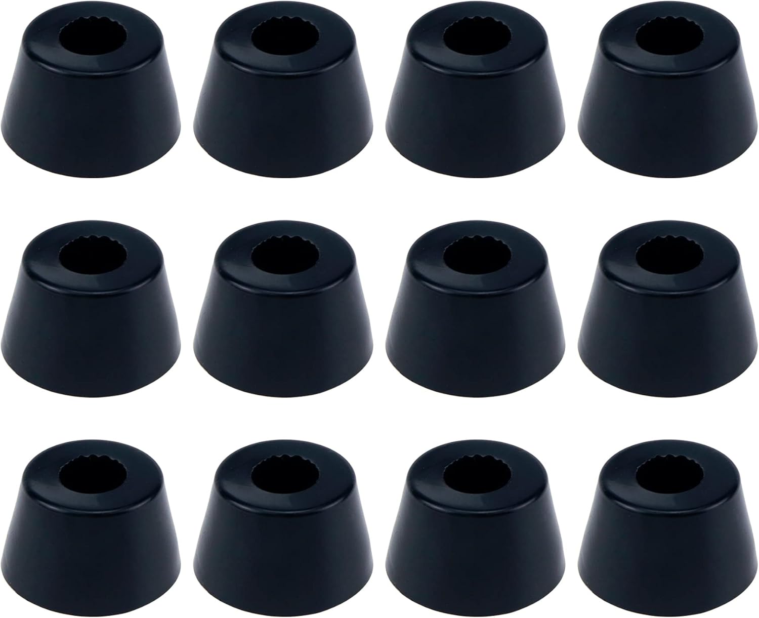 Wealrit 12 pcs Black Furniture Feet Glides,Round Furniture