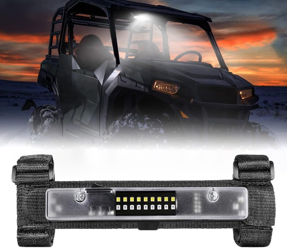 Off Road UTV Roof Light for Tracker 800SX LE 2021-2026, with Adjustable Strap, Work Light for Trail Riding Camping Hunting Headlight for Roll Bar