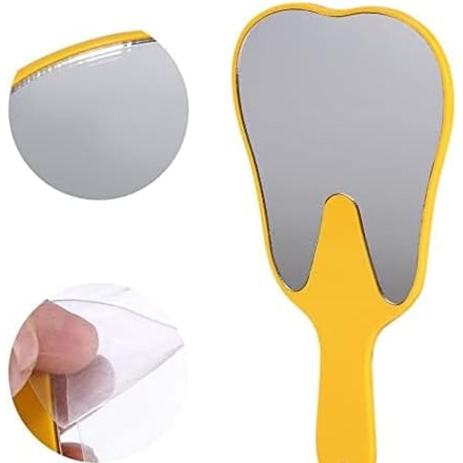 Set di specchi dentali a forma di dente, 7 pezzi, colori arcobaleno