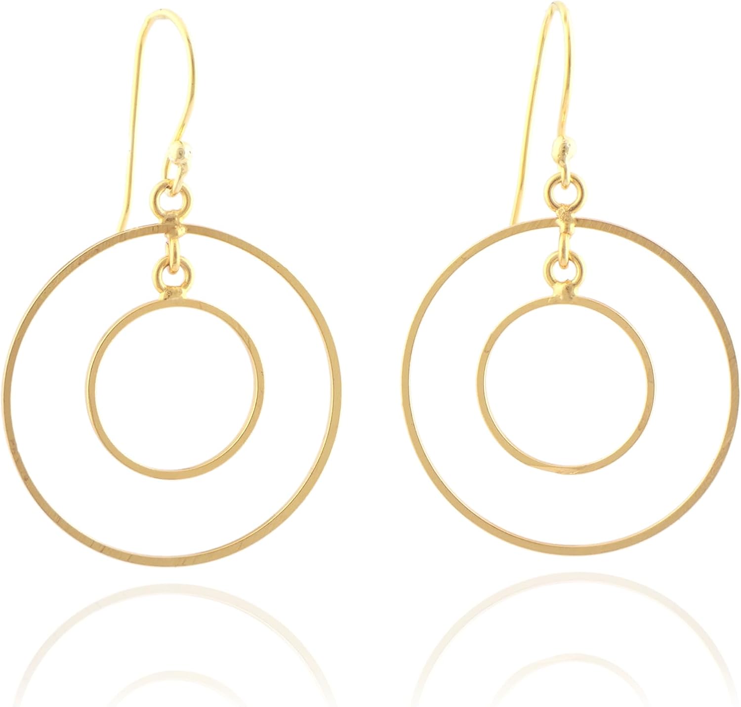 Guntaas Gems Style Metal Earring Round Shape Brass gold Plated Beautiful Drop & Dangle Earring Velentineday Gift For Her..