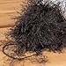 JubileeYarn Feather Whimsy Eyelash Yarn - 50g/Skein Fine Polyester Fur - Black - 6 Skeins
