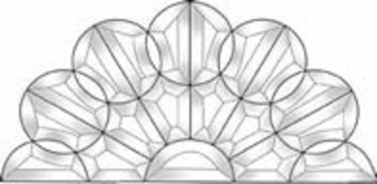Stained Glass Supplies Circles Topper Bevel Cluster EC161