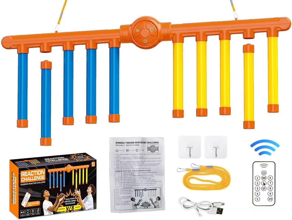 The Latest Reflex Drop Stick Game Solo/Dual Play, 6 Sticks