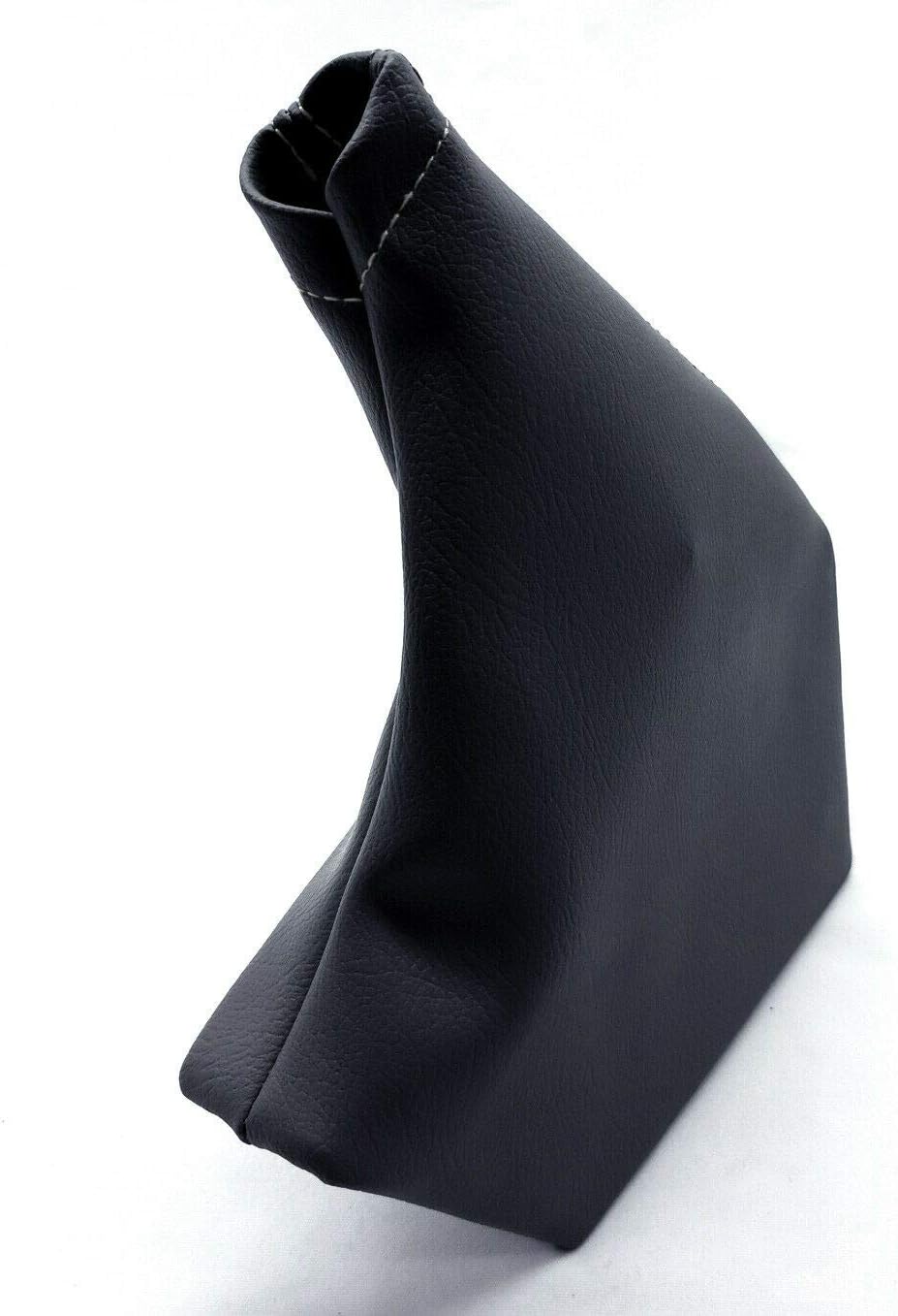 E Brake Boot PVC Leather Compatible with Subaru Forester 14-18 Black Gray Stitch