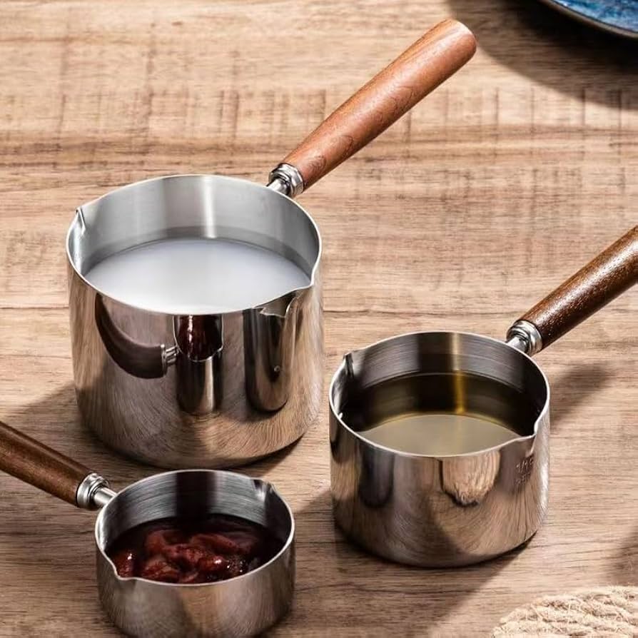 Amazon | 片手鍋 小型 ミルクパン ステンレス鍋 木製ハンドル 鍋