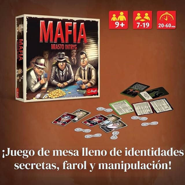 Foto 2 de 6 de Trefl - Mafia - City of Intrigue - Juego de Mesa, 9-19 Jugadores, 9 años en adelante