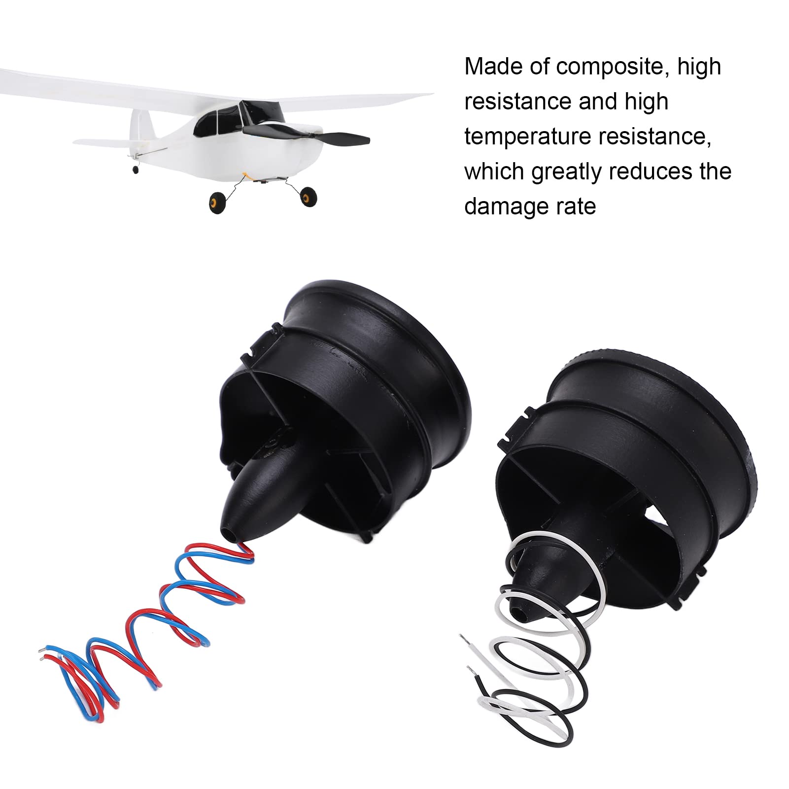 POENVFPO High-Performance RC Ducted Fan, 2-Piece Ducted Fan Assembly Kit with Motor, 30mm EDF, 6 Blades for Drone RC Plane - Image 4