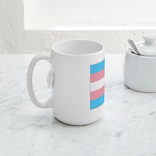 Miniatura 5 de CafePress Transgender Pride Flag Taza grande de 15 oz (15.0 fl oz) Taza de café de cerámica