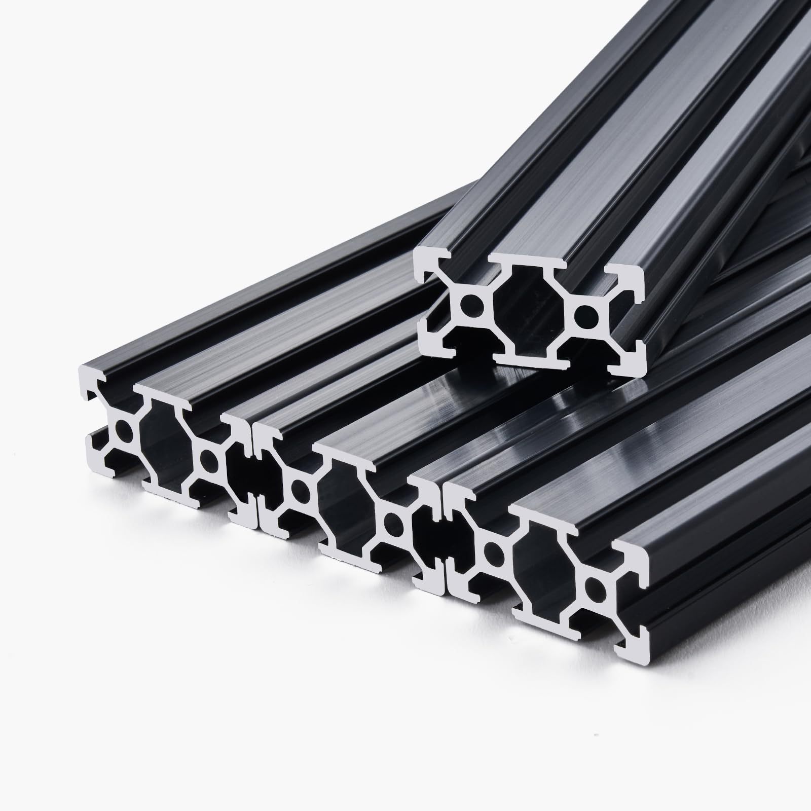 VEVOR 5PCS 47.2 in (1200mm) T Slot 2040 Aluminum Extrusion Profile, European Standard Anodized Linear Rail, High-Strength Extruded Aluminum Rail for