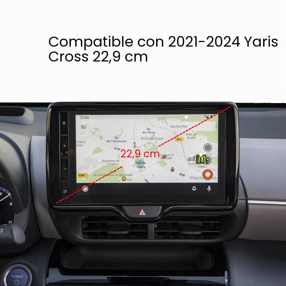 Soporte para teléfono móvil de Coche Compatible con Toyota Yaris Cross/Hybrid 2021 2022 2023 2024 (for Yaris Cross/Hybrid 2021-2024 for 9")