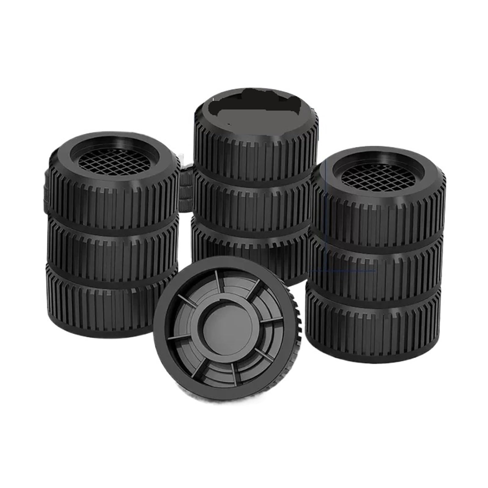 Almohadillas antivibración para lavadoras, Almohadillas de soporte antideslizantes for lavadora y refrigerador (4 unidades, varios tamaños)(9.3CM)