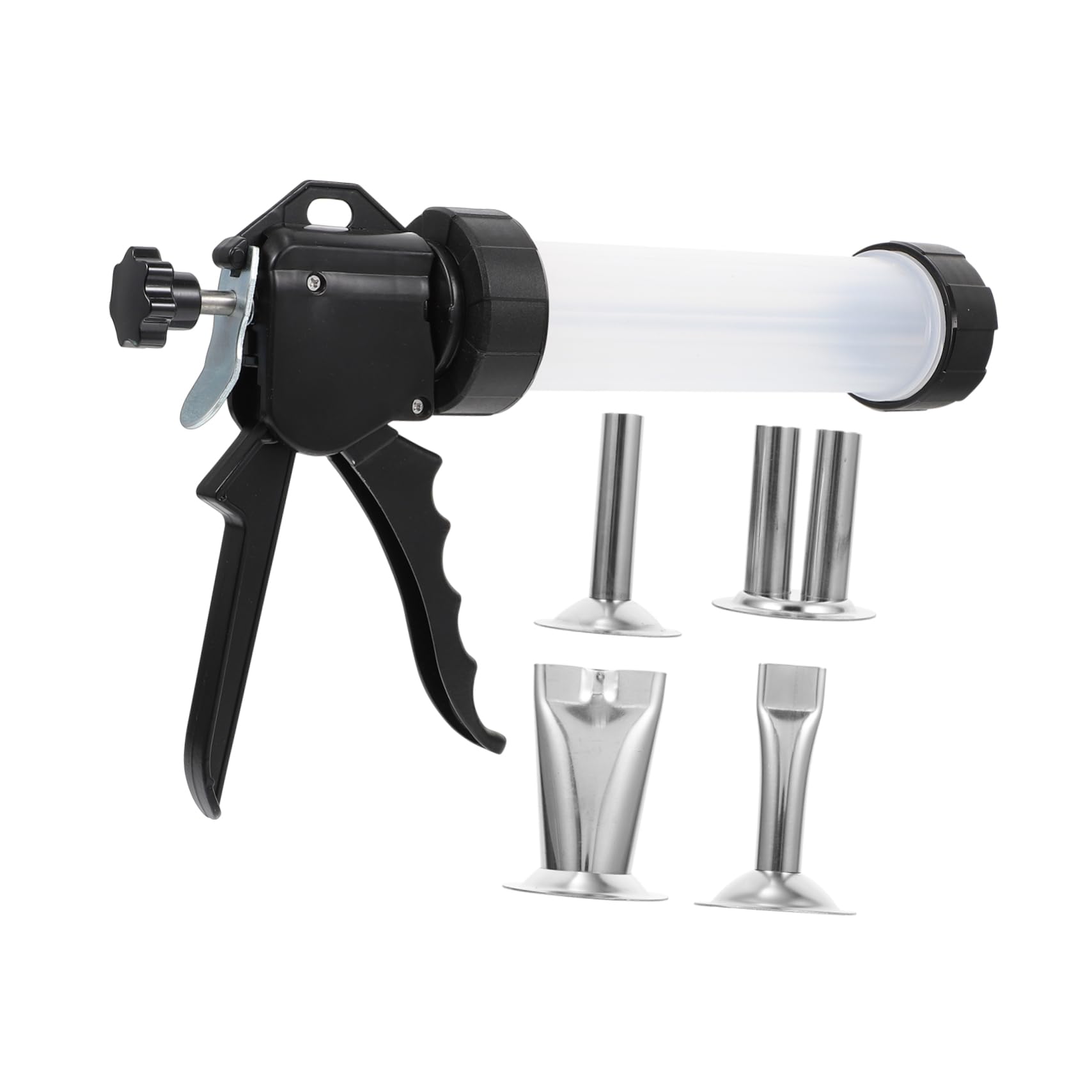 Unomor 1set Stainless Sausage Stuffer Manual Meat Maker Tool for Homemade Sausage Food-grade Material for Home Restaurant and Market Use