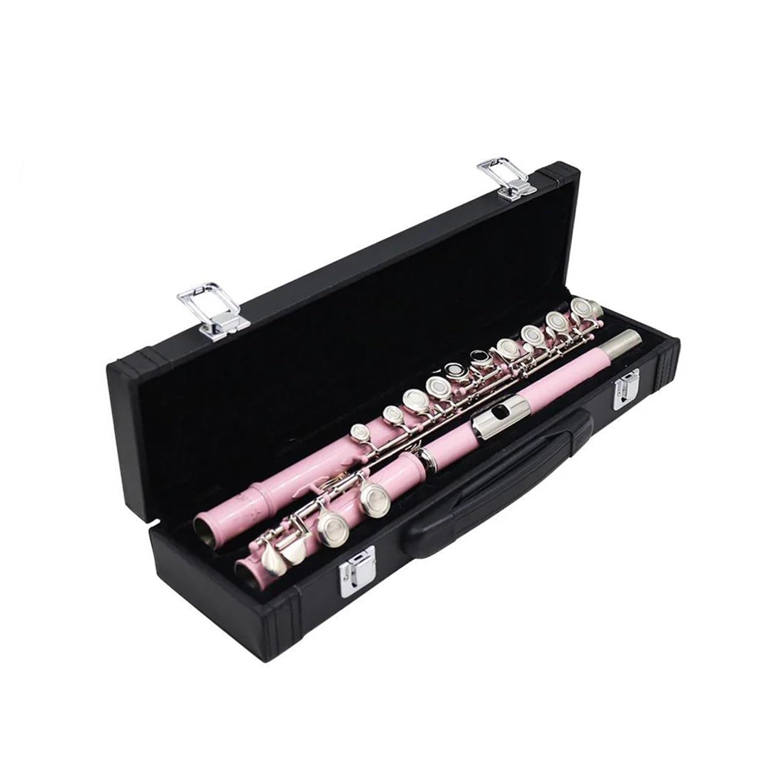 Flauto Traverso Flauto Rosa A 16 Fori Con Accordatura In Do Strumento A Fiato In Legno Flauto A Tubo In Cupronichel Argentato Nichelato Con Accessori