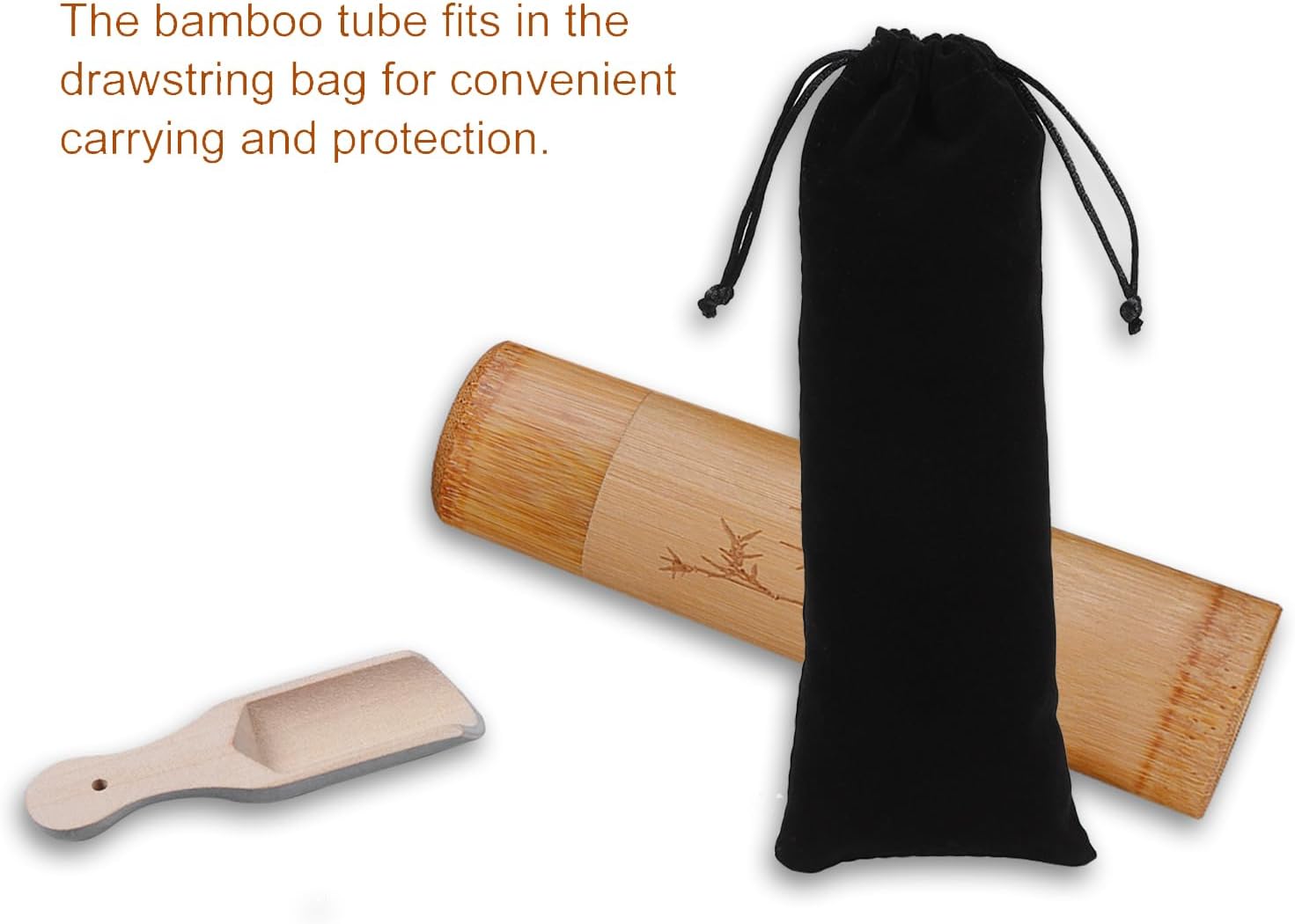 Biodegradable Bamboo Scattering Urn for Human Ashes,Bamboo Spreading Cremation Tube Urns,Keepsake Urn and Black Velvet Bag for Male Women Pet Dog Cat Ashes - Image 3
