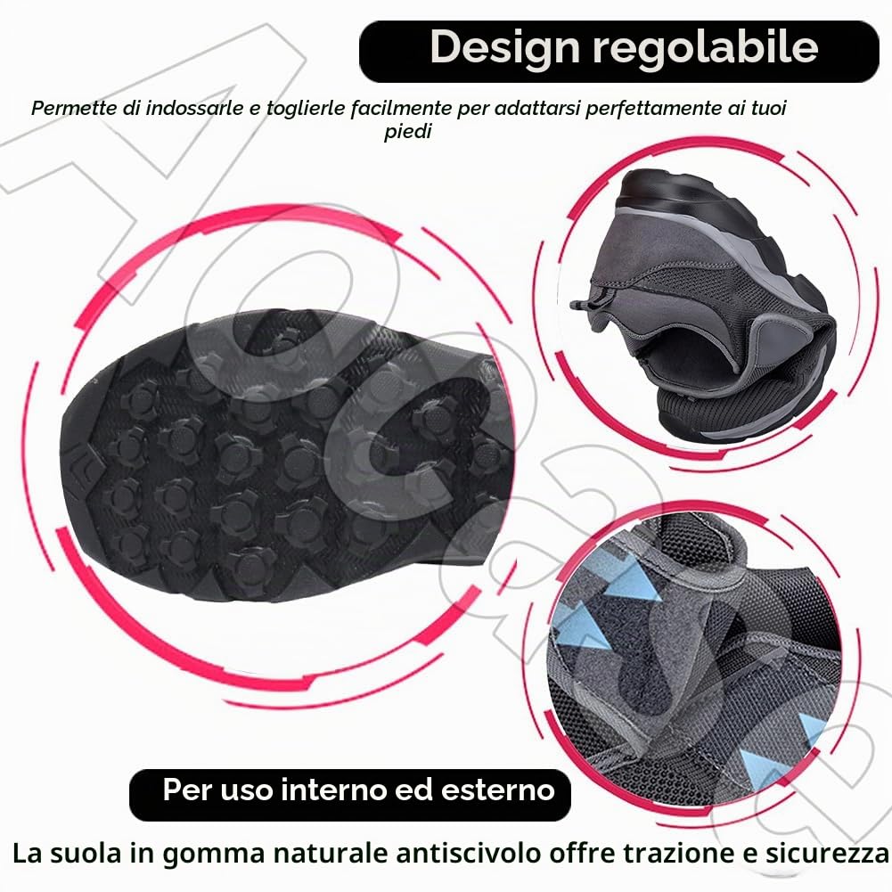 Scarpe per Diabetici da Uomo Confortevole Sneakers Casual all'Aperto Scarpe Funzionali Ortopediche Portatili per Il Tempo Libero Pollice Regolabile,Nero,45/275mm