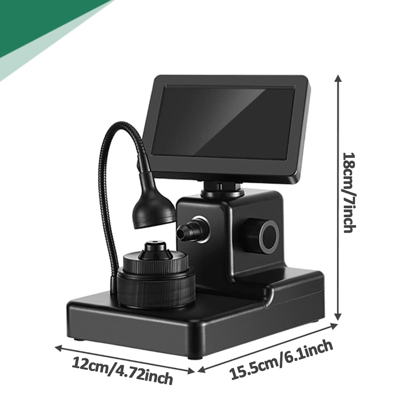 Cyfrowy mikroskop LCD 4,3 cala, cyfrowa przeglądarka pasów diamentowych, powiększenie 50-1000x, zestaw mikroskopu biologicznego, dokładna identyfikacja, do przeglądarki diamentowych napisów