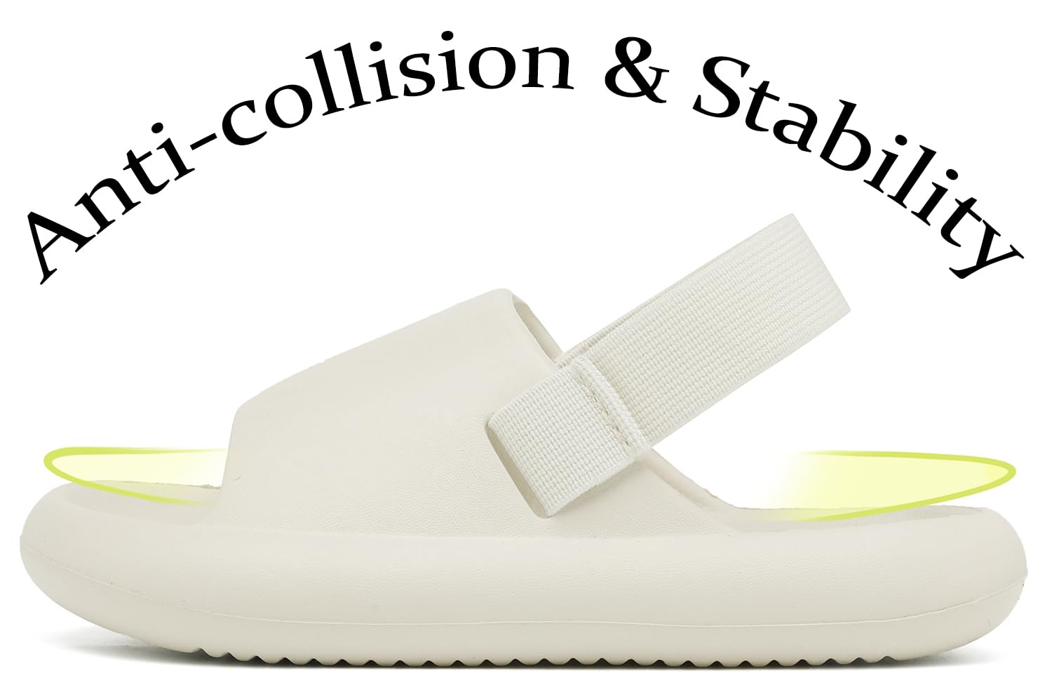 INMINPIN Toddler Boys Girls Slides Sandals Comfort Beach Pool Shower Slippers with Elastic Back Strap, Beige, 3 Toddler