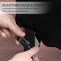 Vista 4 de Easy-Going Funda para Muebles de Patio 600D Resistente, Funda para Juego de Mesa y Sillas Rectangulares de Exterior, Funda Impermeable para Conjunto