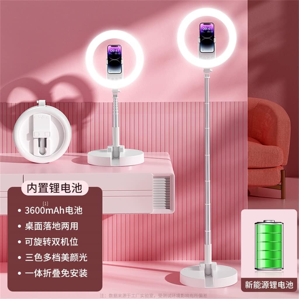 Charging Live Fill Light Mobile Phone Bracket Desktop the Ground Camera Outdoor Photography(E)
