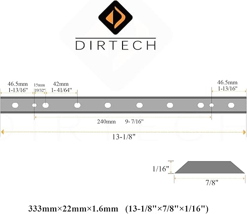 Miniatura 2 de Juego de 3 cuchillas de repuesto HSS de 13 pulgadas para cepilladora DeWalt DW735 DW735X de repuesto DW7352, cortadores de cepilladora de doble cara