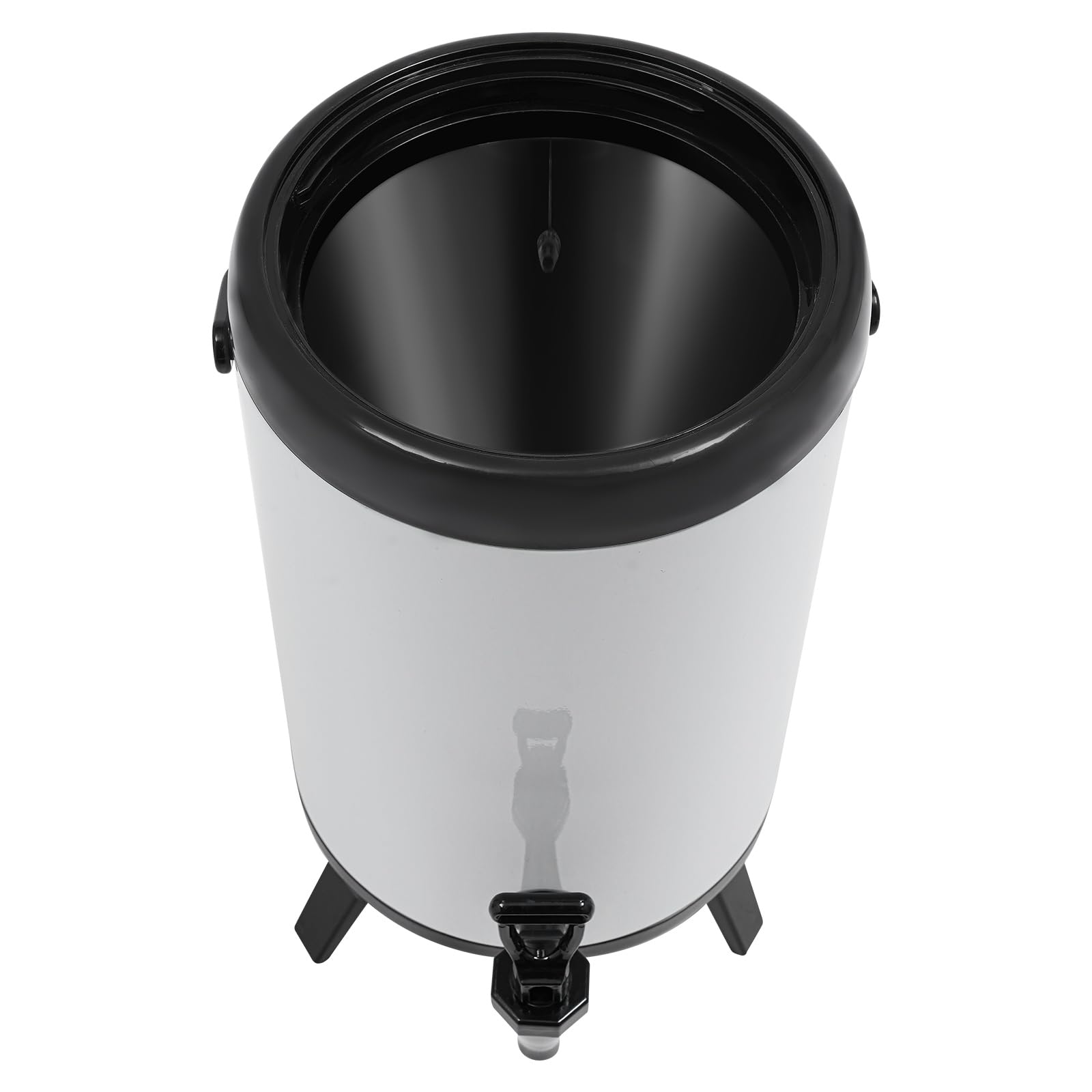Dispenser per bevande calde, termostato, barile isolato in acciaio inox, dispenser a doppia parete con rubinetto, mantiene acqua, latte, tè, succhi di frutta, 10 l (bianco)