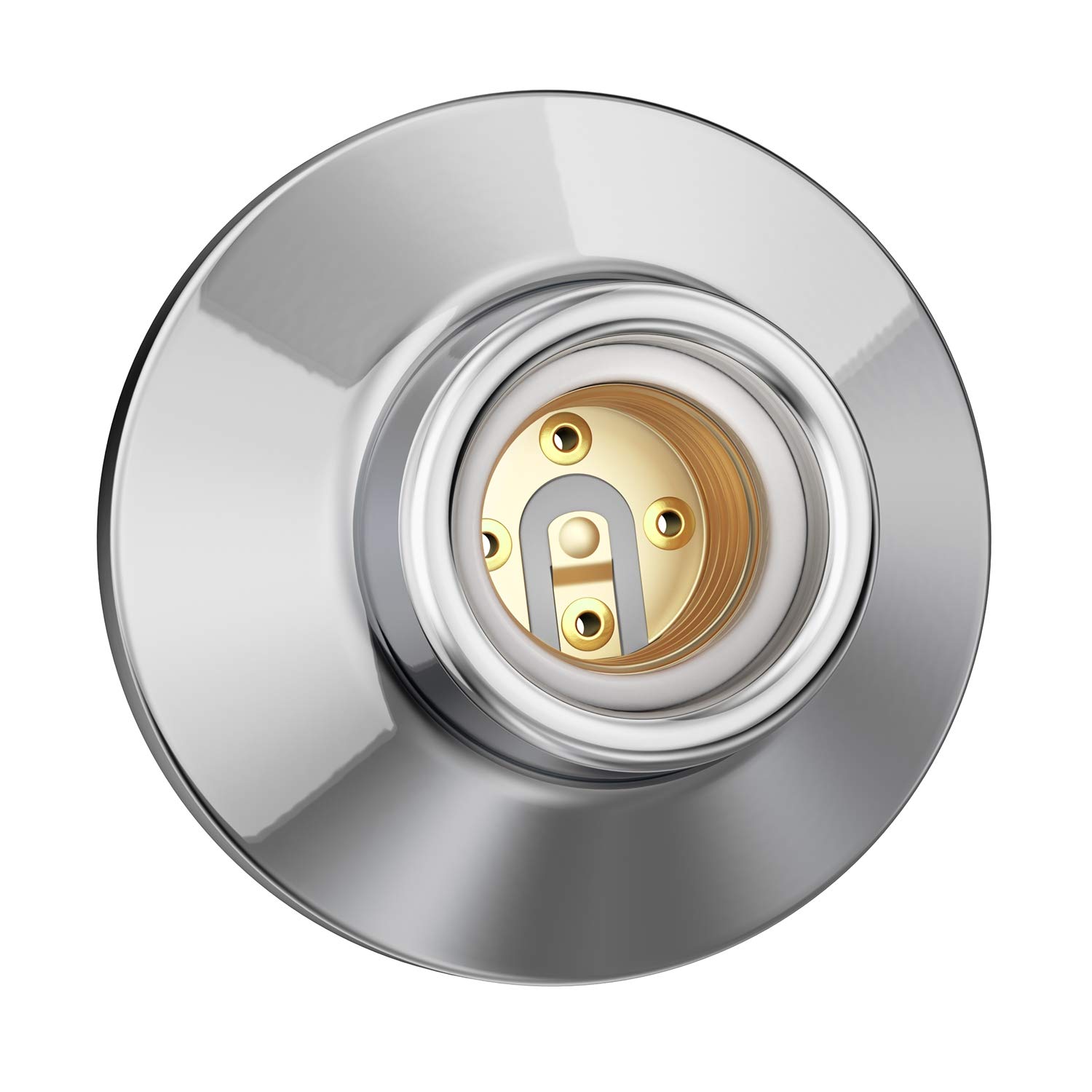 ledscom.de 8 lámparas de techo/portavelas ELEKTRA, porcelana, plata brillante, 1x E27 máx. 300 W