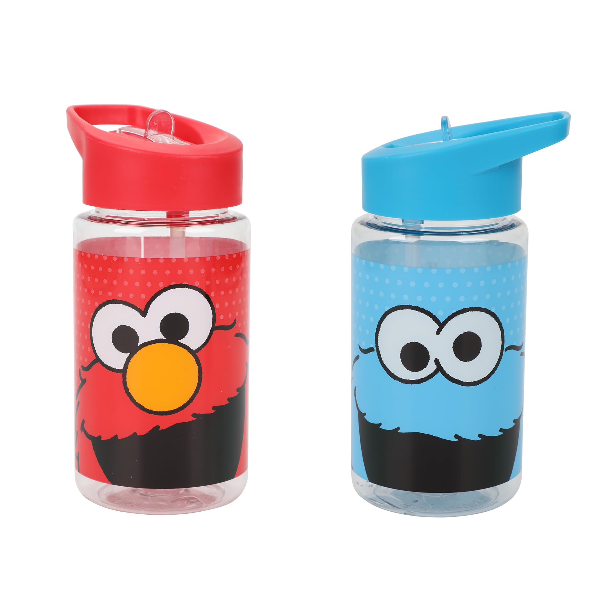 Amazon.com: Bioworld Sesame Street Elmo & Cookie Monster 2-Pack 14 Oz  Plastic Water Bottles : Sports & Outdoors