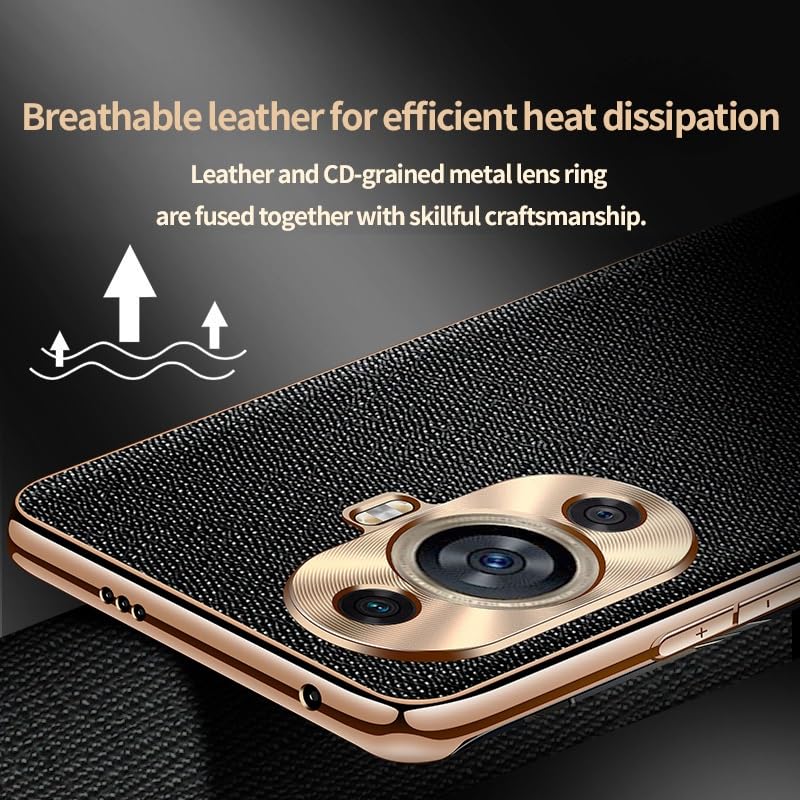 Coque Huawei Nova 11 antichoc fine revêtement cuir de qualité