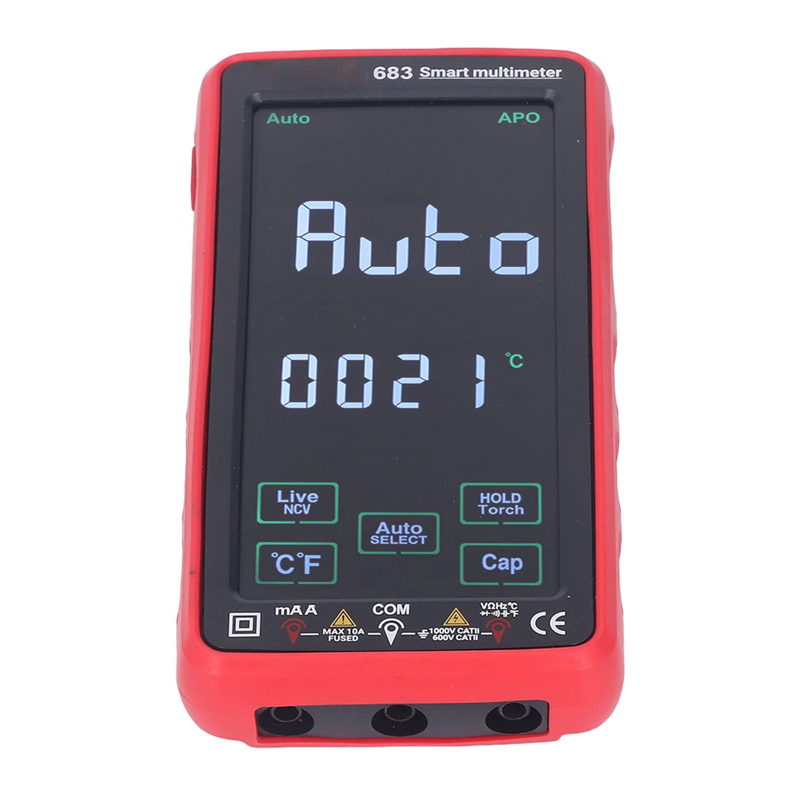 Hyuduo Tester Multimetro Digitale, Misuratore Elettrico Intelligente con Portata Automatica, Tester Elettrico Intelligente Ad Alta Precisione Antiustione, Formato Tascabile Portatile per Elettricisti