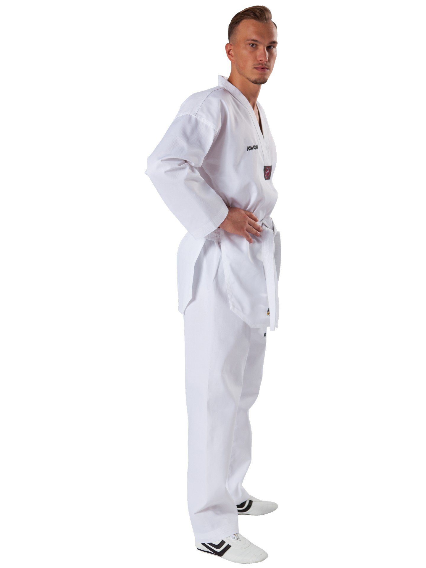 Kwon Traje de taekwondo Victory para adulto, unisex, color blanco, monocromo, deportivo, taekwondo, traje