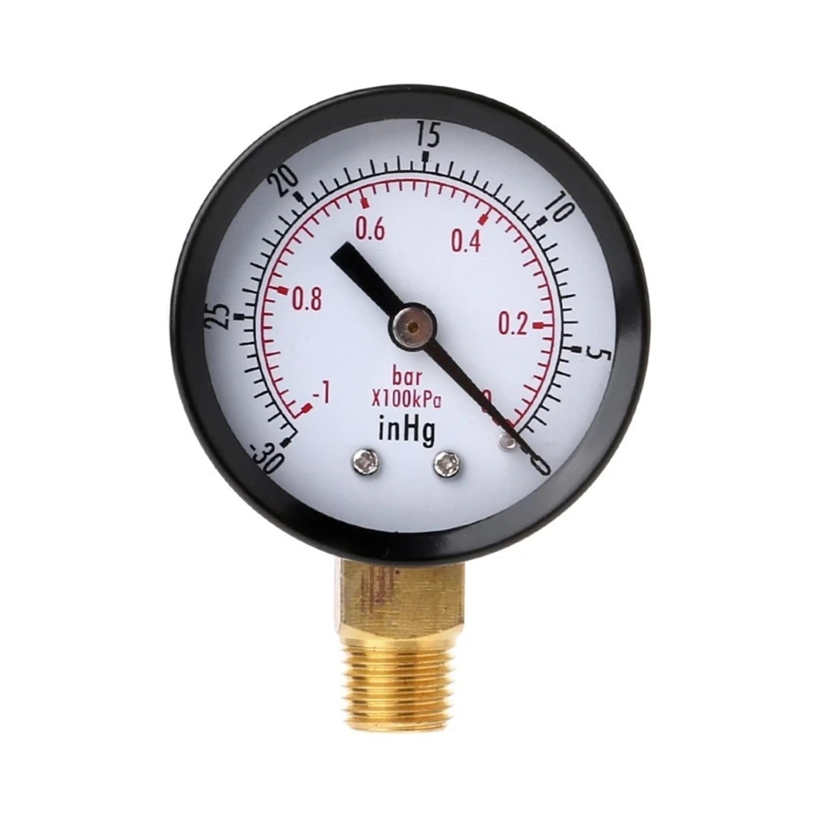 Pressure Mini Manometer für Kraftstoff Y1UB Compound-Druck-Vakuummeter, Glycerin gefüllt, -1/10 Bar & 30 1/4 BSP unten