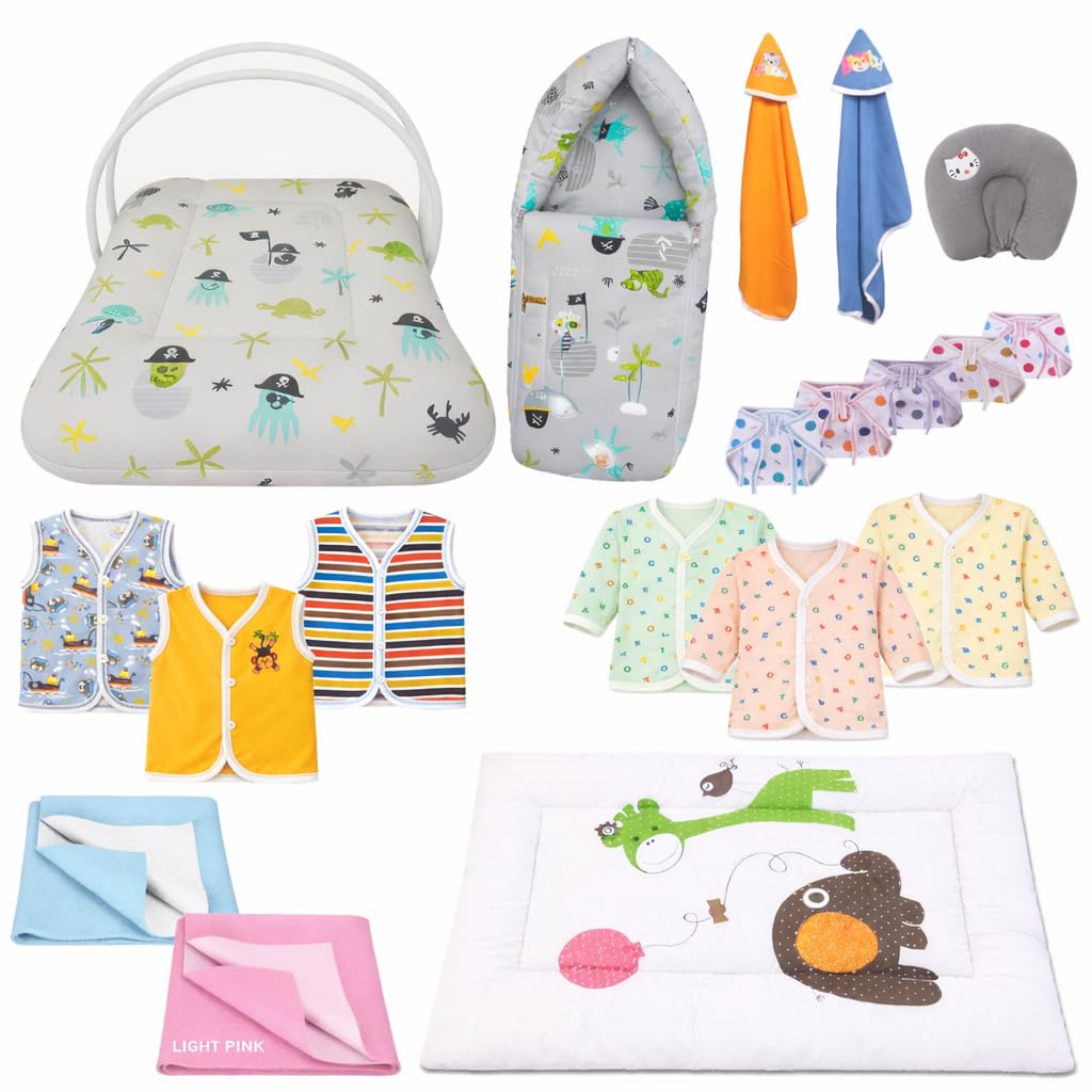 Kwitchy Newborn Baby Essentials Kit 19 Items Combo | New Born Baby