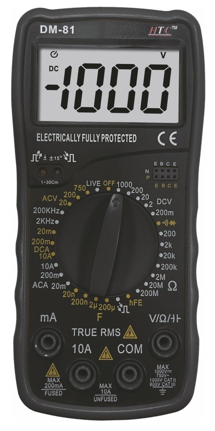 See full amazon price history chart for HTC Instrument Dm-81 3½ TRMS_ Live Remote Control Testing-2000 Counts(1 Year Warranty) Digital Multimeter (Black, Yellow 2000 Counts) HTC Instrument Dm-81 3½ TRMS_ Live Remote Control Testing-2000 Counts(1 Year Warranty) Digital Multimeter (Black, Yellow 2000 Counts) (B0CTKRR551) Amazon Price History, Amazon Price Tracker