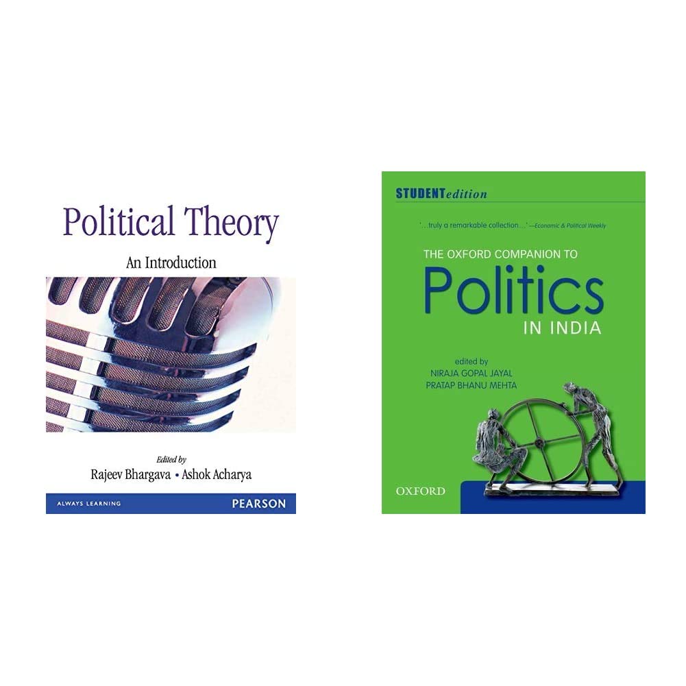 Political Theory | An Introduction to Political science | First Edition | By Pearson+The Oxford Companion to Politics in India: Student Edition(Set of 2 books)