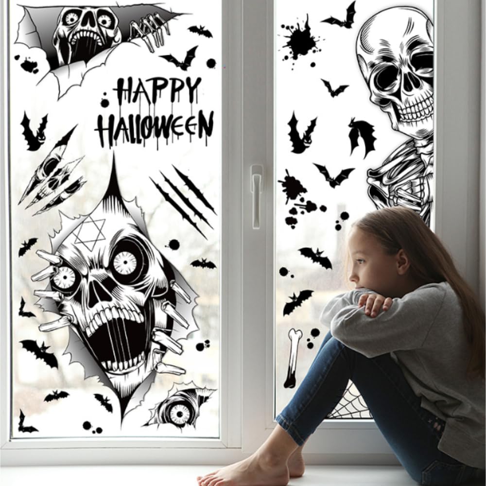 Amazon.co.jp: ハロウィンウィンドウクリングステッカー、4シート不気味なモンスターシルエットウィンドウデカール怖いブラックステッカーホームキッチン装飾用  : ホーム＆キッチン ハロウィンウィンドウステッカー ブラックモンスターシルエット ウィンドウステッカー ... ハロウィンウィンドウステッカー ブラックモンスターシルエット ウィンドウステッカー 不気味なウィンドウデカール4枚