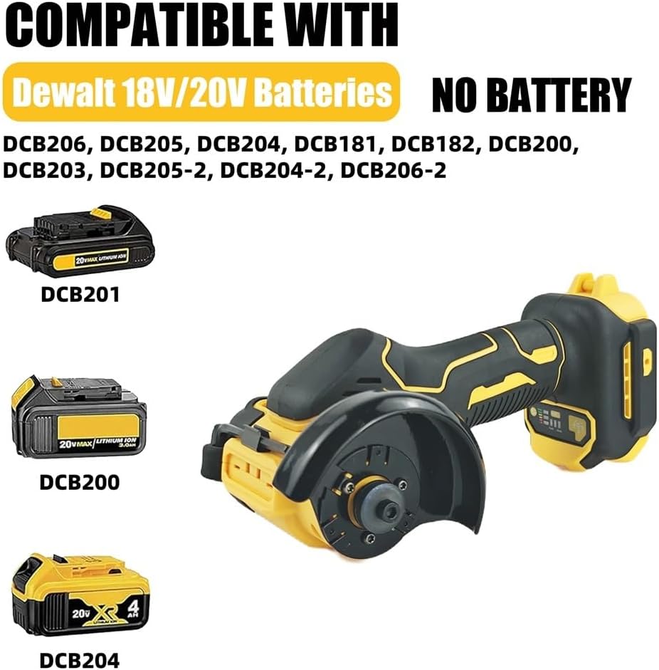 Cordless Angle Grinder 3 Inch Mini Polishing Grinding Machine Electric Cutting Power Tools(For Milwaukee)