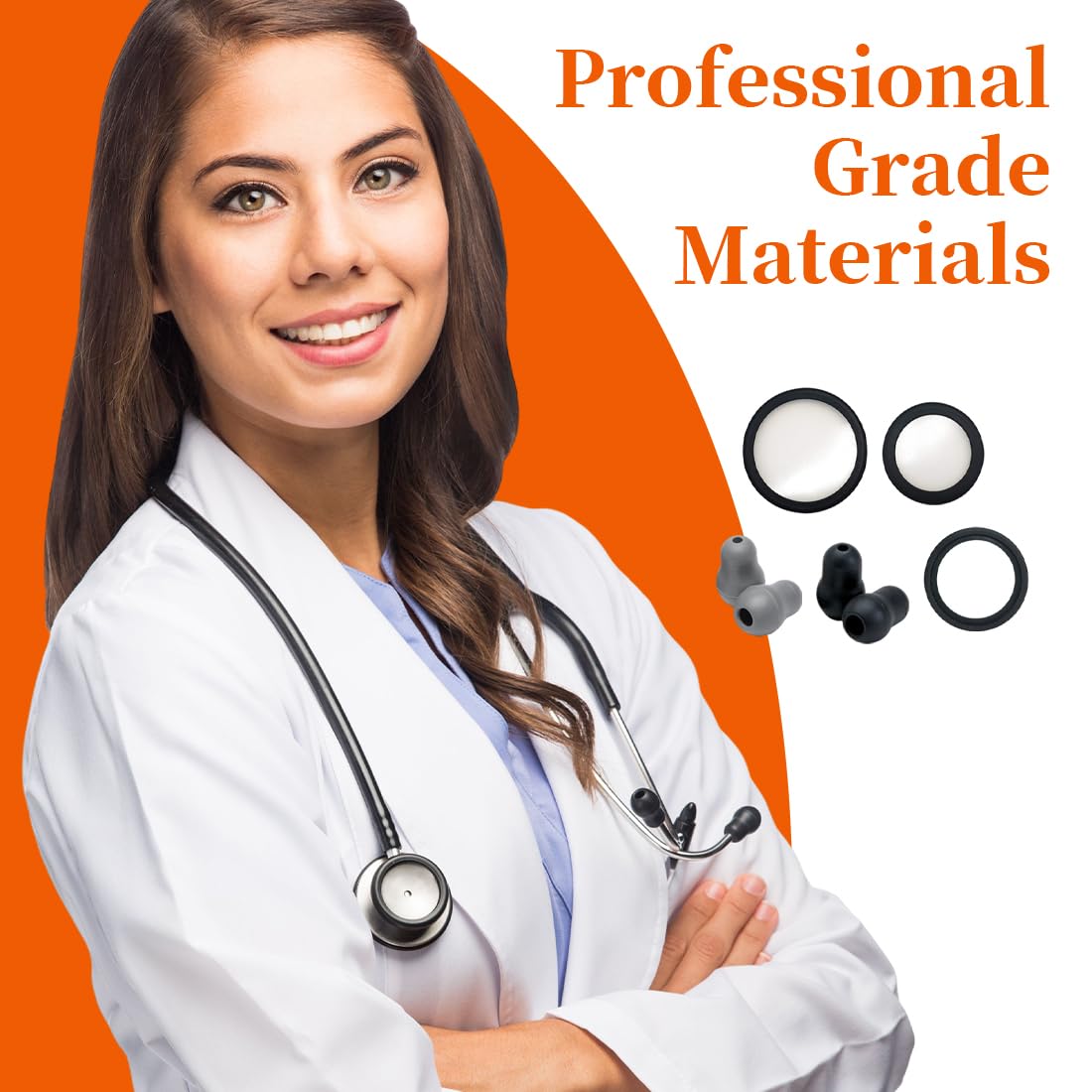 GXGM 1 Set Stetoscopio Parti di Accessori, Stetoscopio Forniture,Tappi per Orecchie Super Morbidi per Stetoscopio, Stetoscopio Kit Accessori,Applicabile per Fonendoscopio littmann
