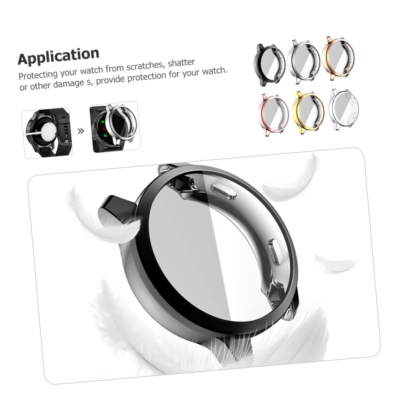 DOITOOL 30pièces Écran TPU pour Montre Venu Étui De Complète Modernes Aux Rayures Et Et Confortable