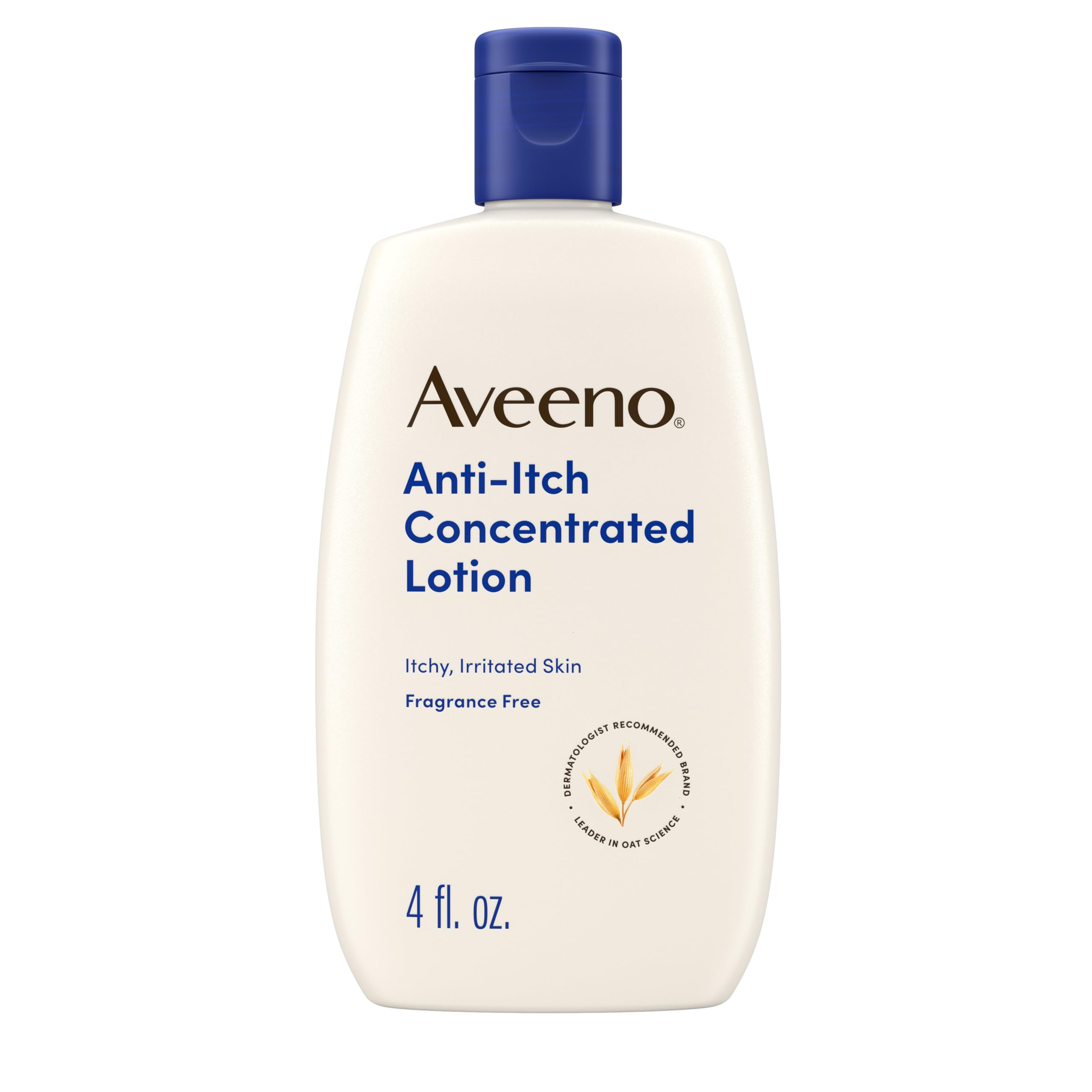 Aveeno Anti-Itch Concentrated Lotion with Calamine and Oat, Skin Protectant for Fast-Acting Itch Relief from Poison Ivy, Insect Bites, Chick Pox, and Allergic Itches, 4 fl. oz