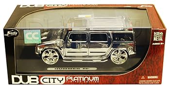 ミニカー Jada Toys DUB CITY PLATINUM Hummer Jada Toys Dub City Platinum Hummer H2 1:24 Chrome limited