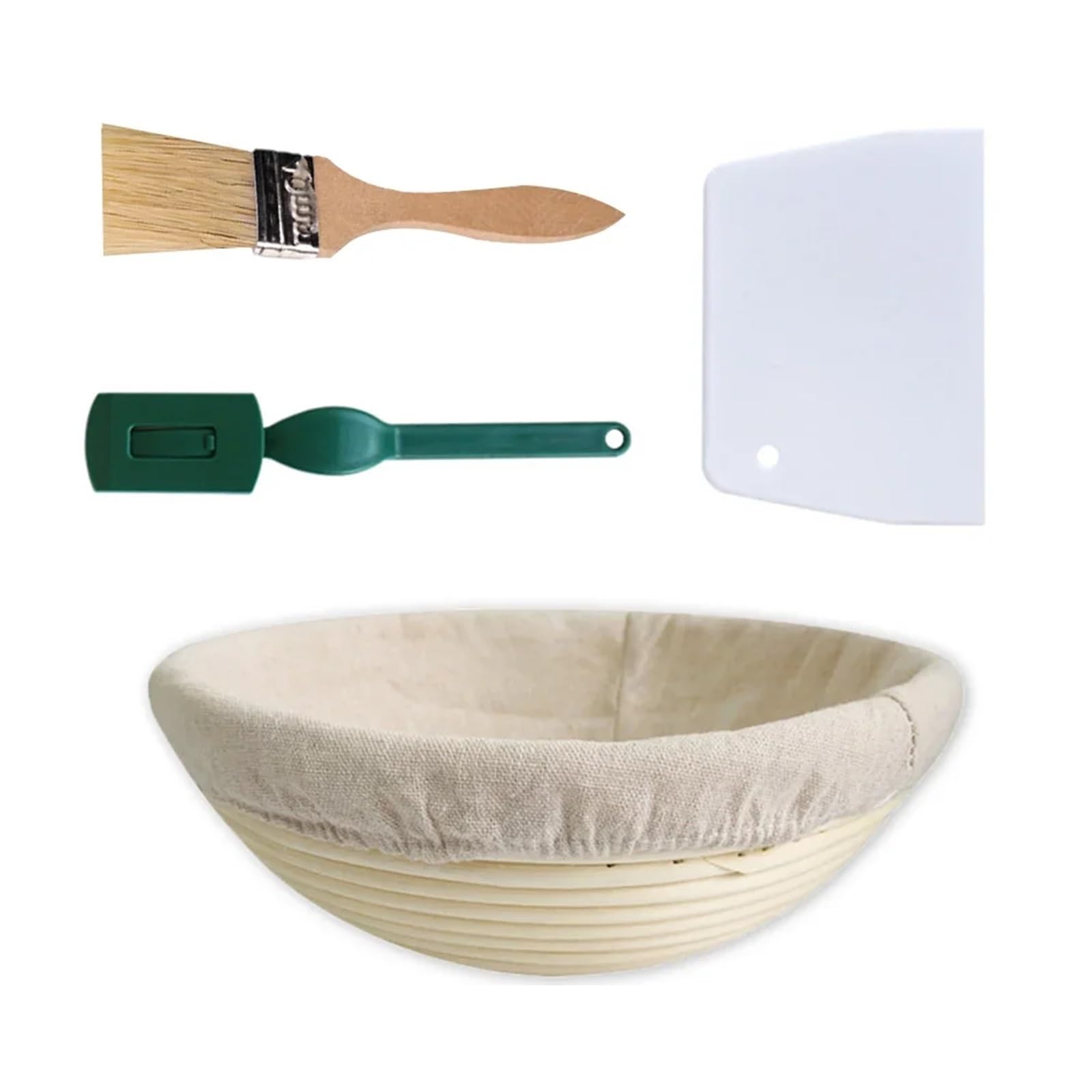 Kosz do proofingu chleba, Rattanowy owalny kosz do wyrastania chleba, kolor drewna, wiele rozmiarów(1 Set)