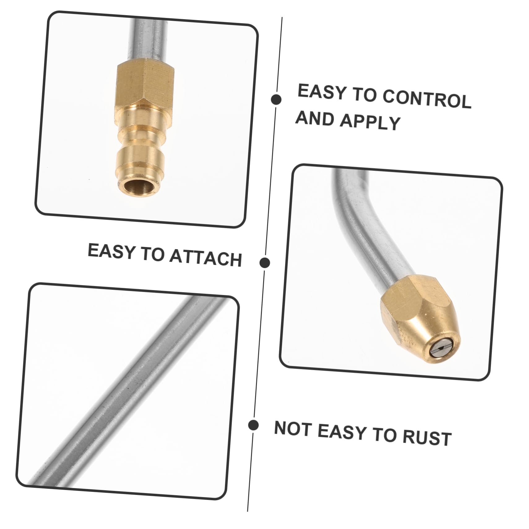 SOLUSTRE Pressure Washer Wand Extension Angled Cleaning Rod for High Reach Areas Durable Car Sprayer Wand with Quick Connector for Efficient Household Cleaning